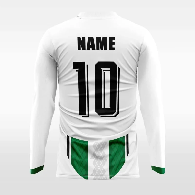 Obliging- Customized Men's Sublimated Long Sleeve Soccer Jersey - Image 2