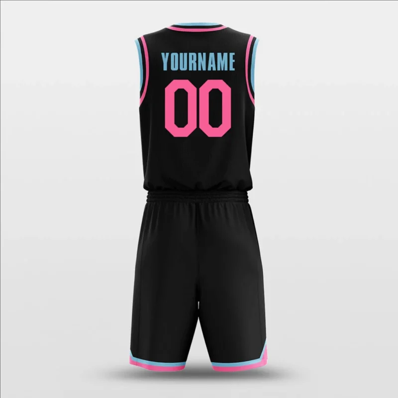 Black Blue Pink - Customized Basketball Jersey Design - Image 2
