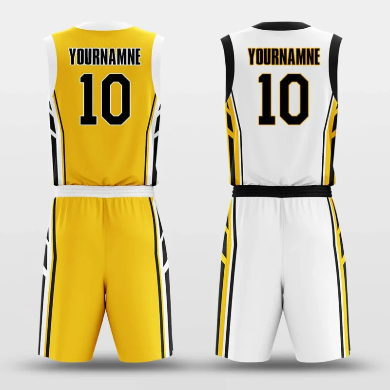 Golden Shield - Custom Reversible Basketball Jersey Set Sublimated - Image 2