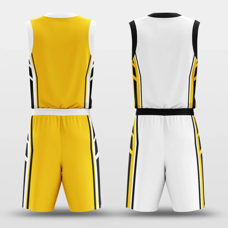 Golden Shield - Custom Reversible Basketball Jersey Set Sublimated - Image 4