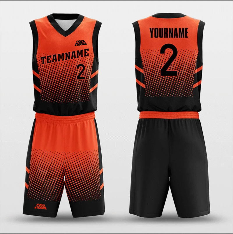 Lattice Red - Customized Basketball Jersey Design Gradient - Image 3
