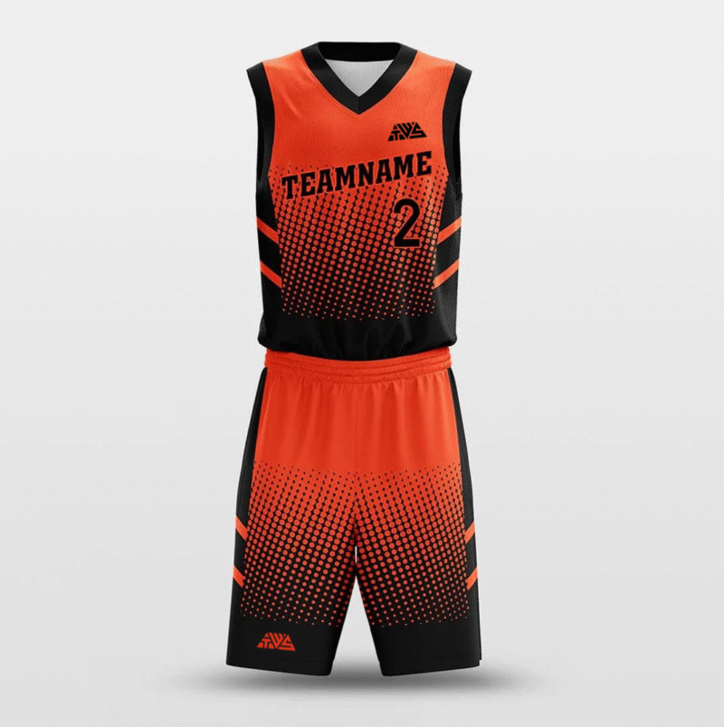 Lattice Red - Customized Basketball Jersey Design Gradient