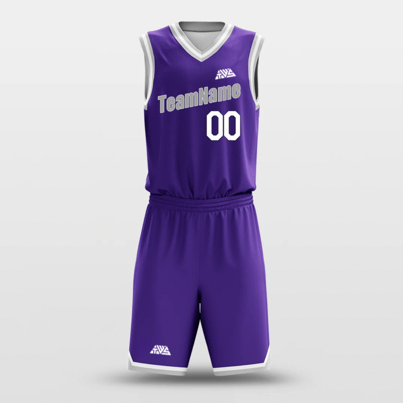 Purple White - Custom Basketball Jersey Design for Team