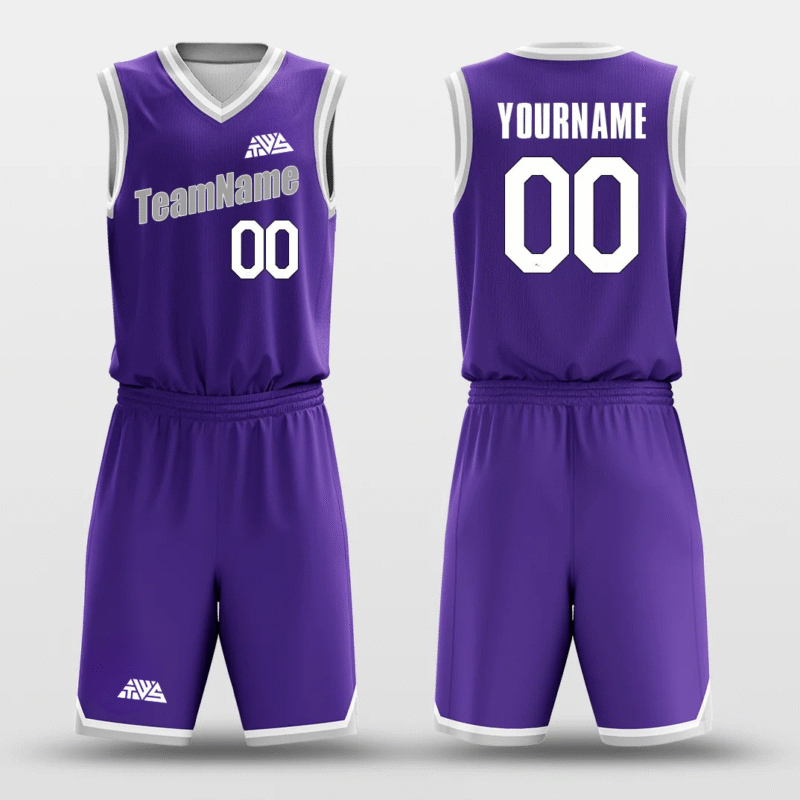 Purple White - Custom Basketball Jersey Design for Team - Image 3