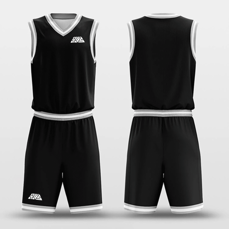 Black White - Custom Basketball Jersey Design for Team - Image 4