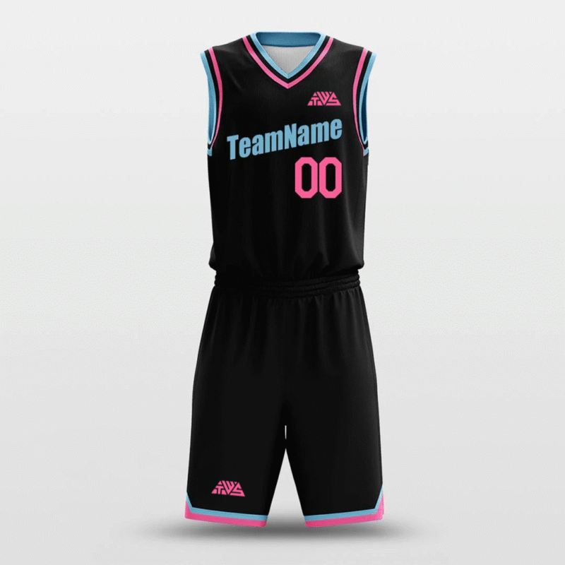 Black Blue Pink - Customized Basketball Jersey Design
