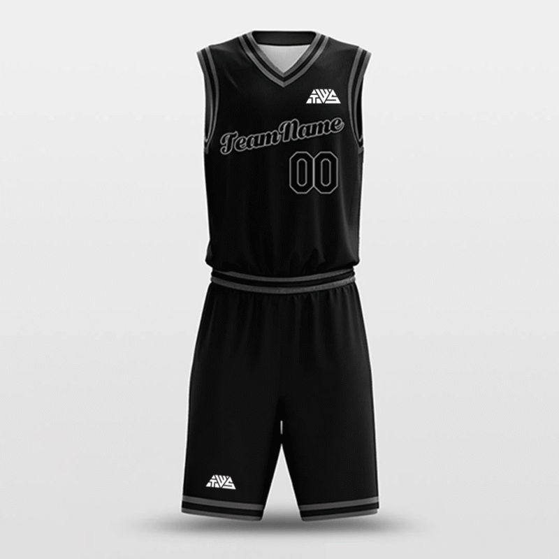 Black Gray - Custom Basketball Jersey Design for Team