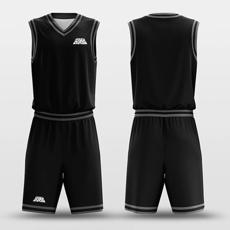 Black Gray - Custom Basketball Jersey Design for Team - Image 4
