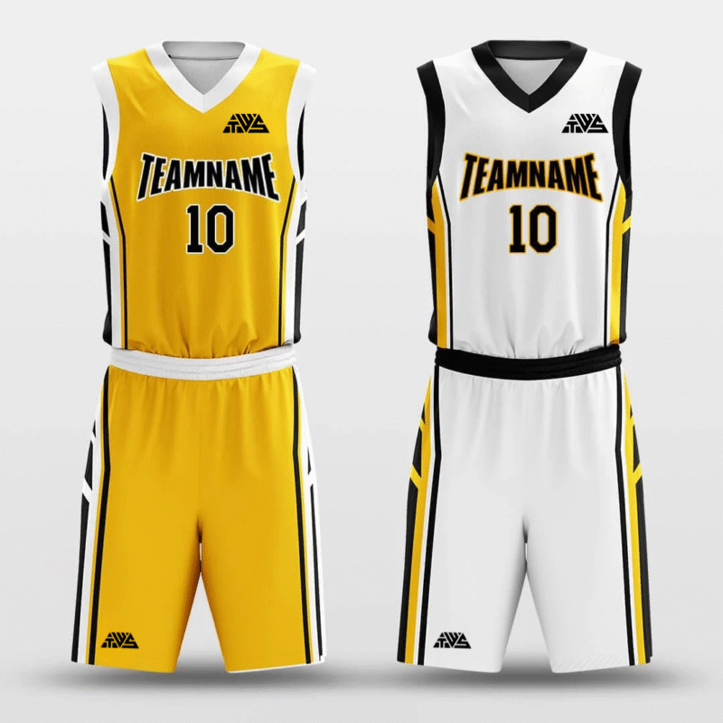 Golden Shield - Custom Reversible Basketball Jersey Set Sublimated